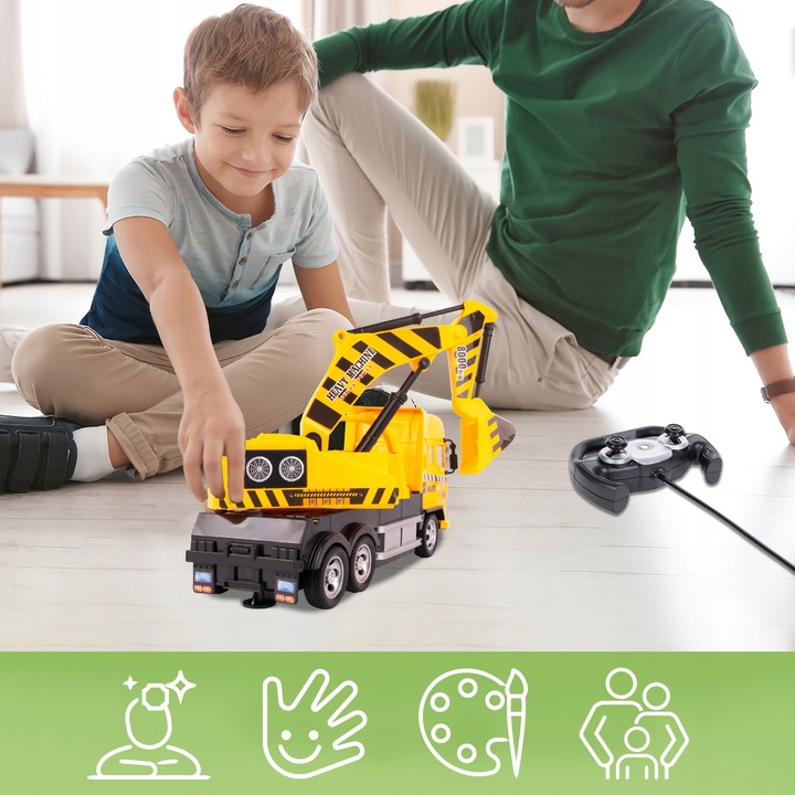CIĘŻARÓWKA SAMOCHÓD KOPARKA RC ZDALNIE STEROWANY AUTO NA PILOTA DLA DZIECI
