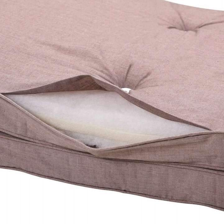 MATERAC PODUSZKA PODUCHA NA LEŻAK 196x55x5 KREMOWY