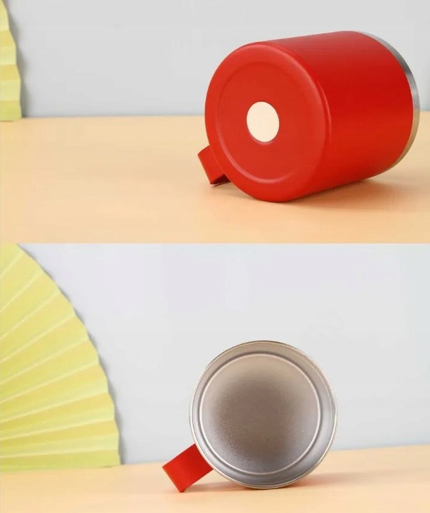 Kubek termiczny z uchwytem do Kawy Yerba Mate różowy 350ml