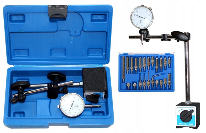 CZUJNIK ZEGAROWY STATYW MAGNETYCZNY 0-10 KOŃCÓWKI