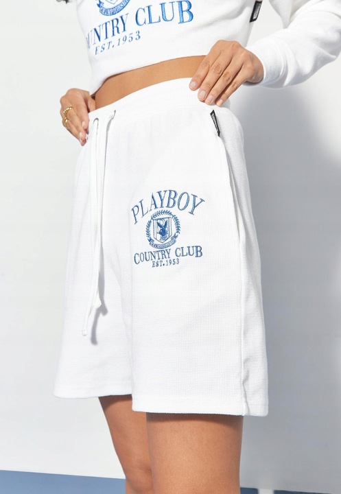 MISSGUIDED BIAŁE SPODENKI HAFT PLAYBOY (34)