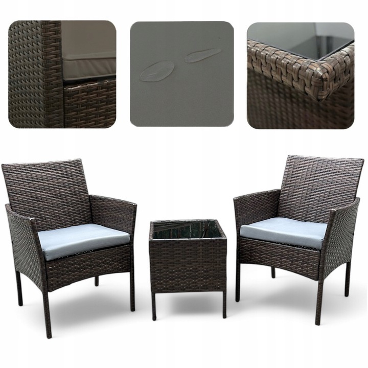 ZESTAW MEBLI OGRODOWYCH NM04 MTG MEBLE OGRODOWE TECHNORATTAN BRAZ