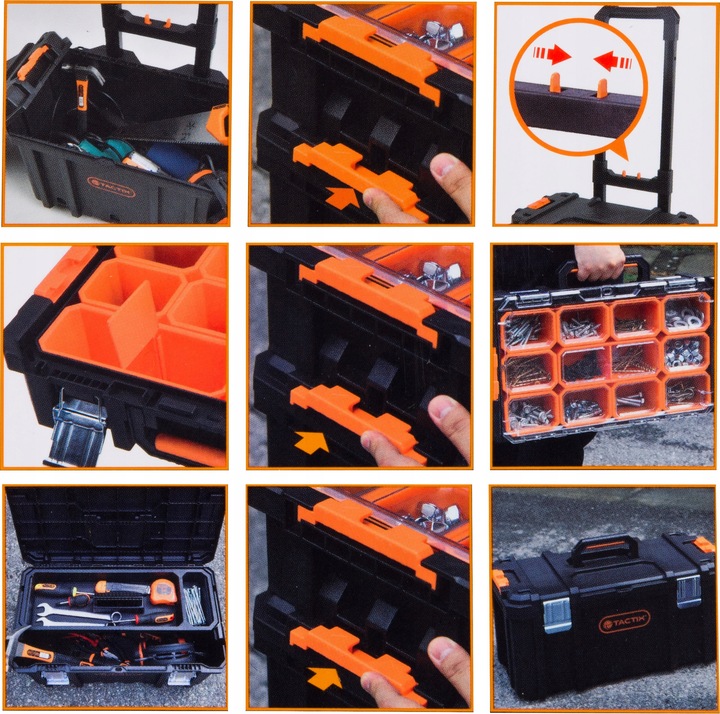 Skrzynka narzędziowa modułowa 4w1 mobilna - TACTIX