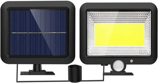 LAMPA SOLARNA COB 100 LED PANEL SOLARNY CZUJNIK RUCHU ZMIERZCHU PILOT