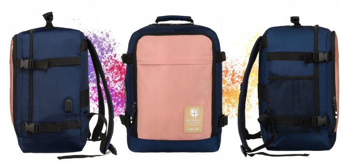 Plecak podróżny kabinowy podręczny pojemny do samolotu Wizzair 40x20x30