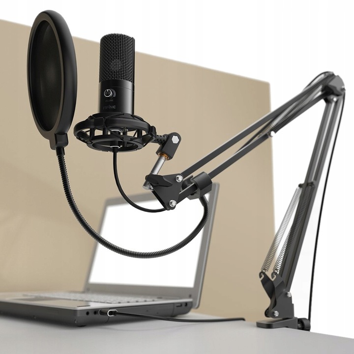 MIKROFON DO KOMPUTERA FIFINE T669 USB ZESTAW STATYW STUDYJNY RAMIĘ POPFILTR