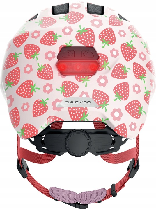 Kask rowerowy dziecięcy ABUS SMILEY 3.0 S 50-55 cm. LED Rose Strawberry