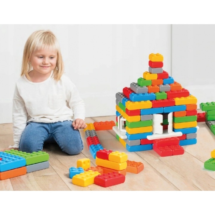 KLOCKI DLA DZIECI CEGŁY BUDOWLANE JUNIOR 110 EL.