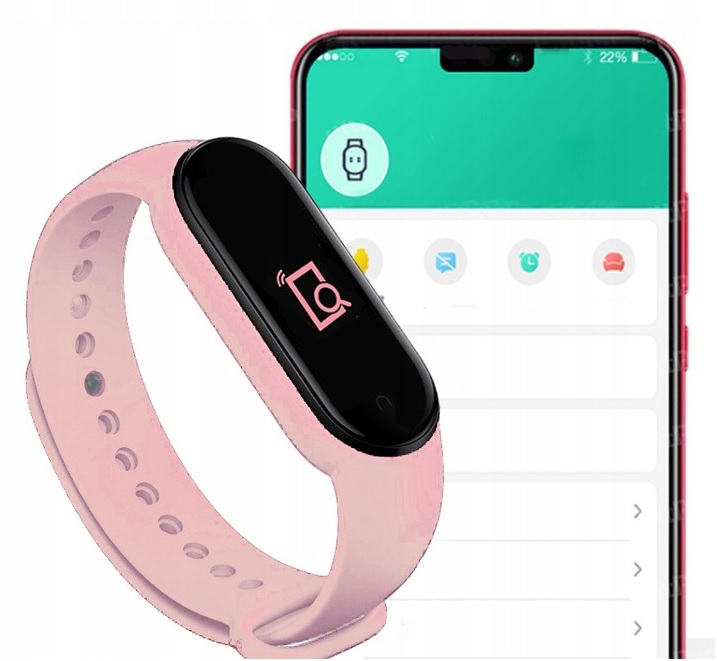SMARTWATCH SMARTBAND ZEGAREK OPASKA SPORTOWA M7 APLIKACJE PL KROKOMIERZ ITP