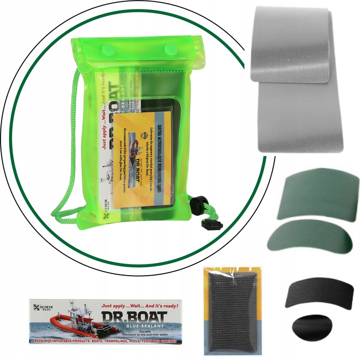 Zestaw Naprawczy Klej PCV Płynna Lata +6 Łat+Siatka Do Deski SUP PONTONU