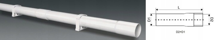 Rura elektroinstalacyjna RLM 18 mm - biała - 2m x20 szt. - 40 m - kielich