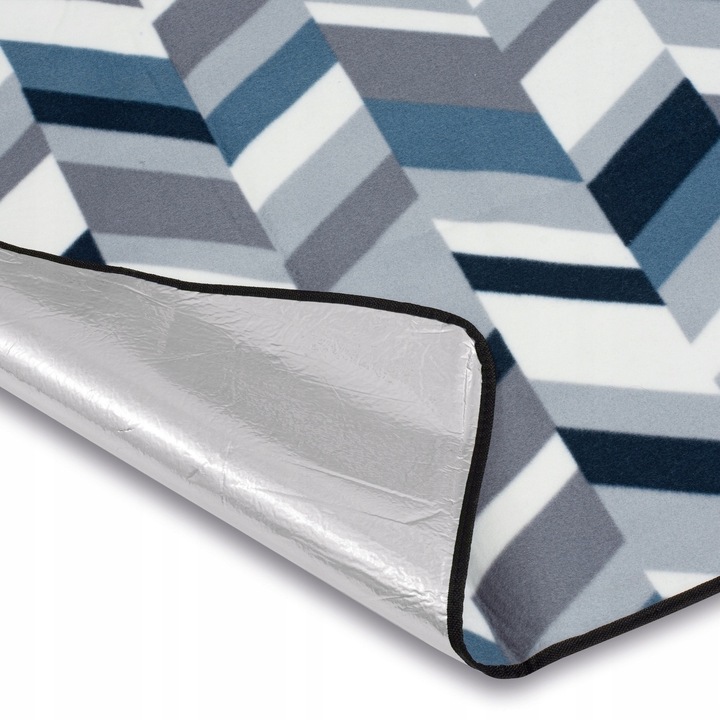 MATA plażowa KOC PIKNIKOWY z izolacją GEOMETRYCZNY DUŻA Tadar 200 x 200cm