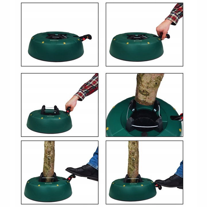 STABILNY STOJAK CHOINKOWY SAMOZACISKOWY NA ŻYWĄ CHOINKĘ WYSOKOŚĆ DO 3,5METR