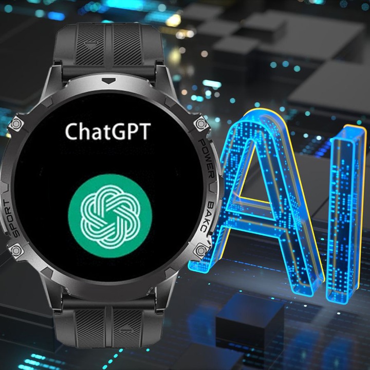 SMARTWATCH męski Rubicon ALWAYS DISPLAY KOMPAS BAROMETR AI