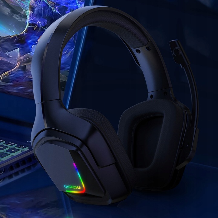 ONIKUMA K20 SŁUCHAWKI GAMINGOWE NAUSZNE PRZEWODOWE Z MIKROFONEM DO PC RGB