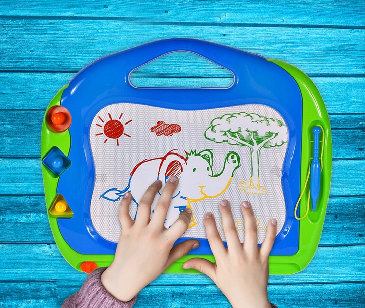 ZNIKOPIS TABLICA MAGNETYCZNA KOLOROWA DO MALOWANIA ZNIKOPIS STEMPELKI