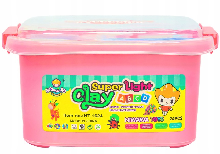 2x Magiczna Plastelina PIANKOLINA MASA POLIMEROWA 24SZT +WALIZKA +AKCESORIA