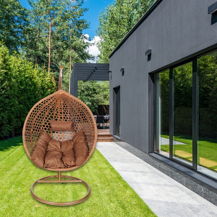 FOTEL KOKON KOSZ WISZĄCY JEDNOOSOBOWY DO POKOJU OGRODU OGRODOWY NA BALKON
