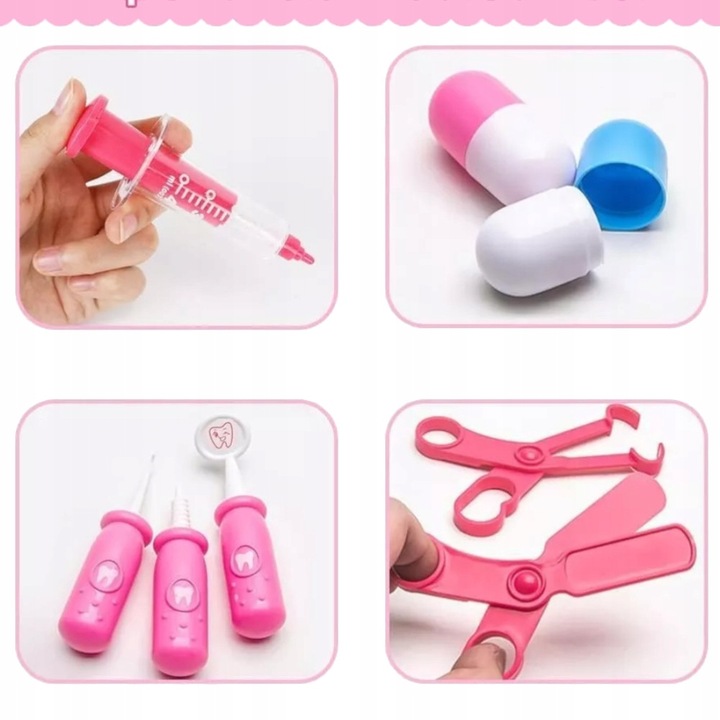 DUŻY ZESTAW LEKARSKI MAŁY LEKARZ DOKTOR W WALIZCE DENTYSTA AKCESORIA 75 EL