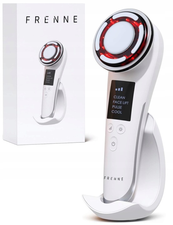MEZOTERAPIA BEZIGŁOWA MASAŻER EMS TWARZY LIFTING 8W1 FRENNE ZESTAW + GRATIS