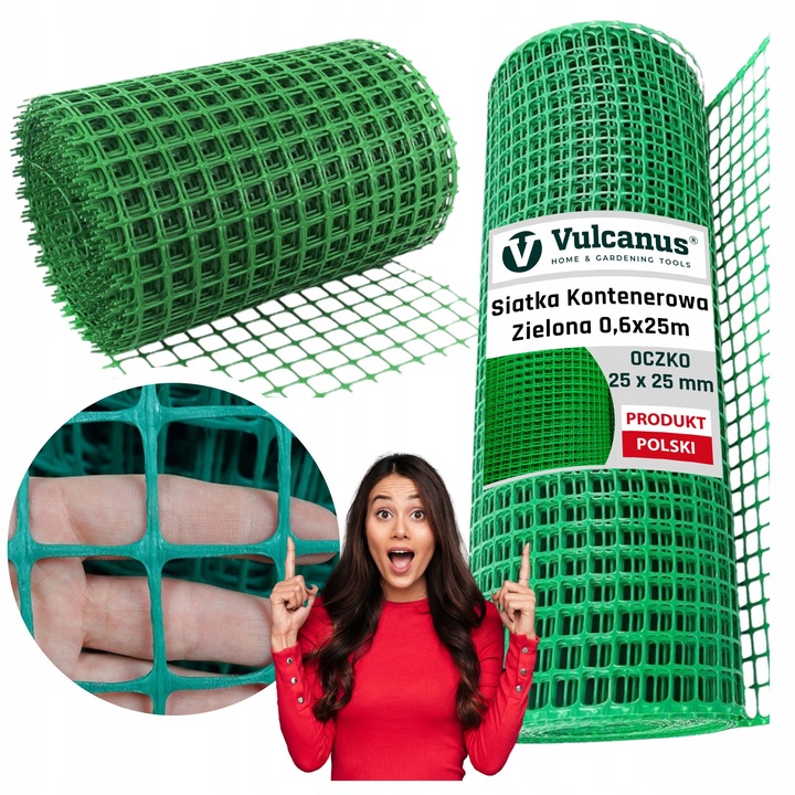 Siatka Plastikowa Budowlana 60cm 25m Rabatowa Gruba Ogrodowa Mocna 0,6m