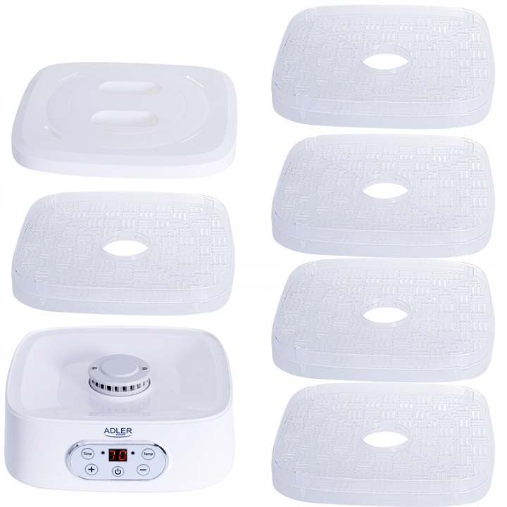 SUSZARKA DO GRZYBÓW 550W OWOCÓW WARZYW ZIÓŁ 5 SIT Z WYŚWIETLACZEM LED