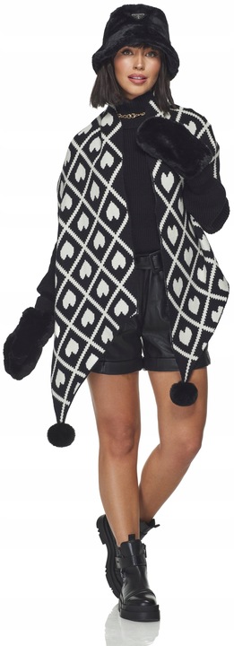 CZAPKA DAMSKA futrzana na zimę zimowa ciepła z futerkiem bucket czarna