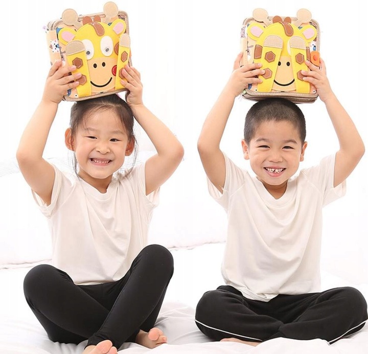 Tablica Manipulacyjna Sensoryczna Montessori Książeczka Zabawka Edukacyjna