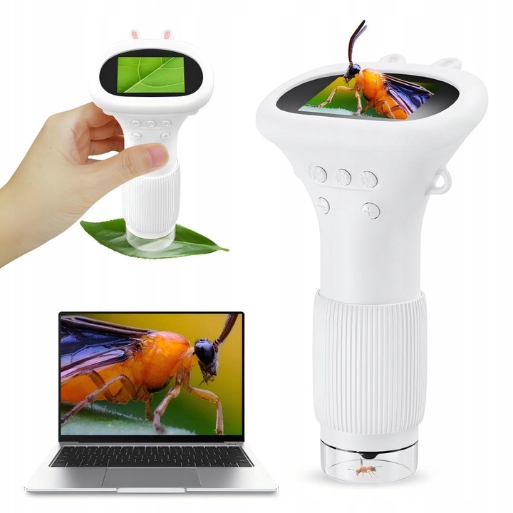 PRZENOŚNY KIESZONKOWY MIKROSKOP DLA DZIECI 1000X LED