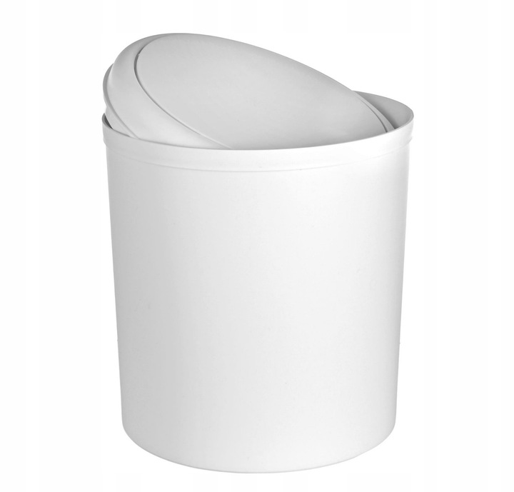 KOSZ ŁAZIENKOWY BIUROWY 5L BIAŁY MAT DBA