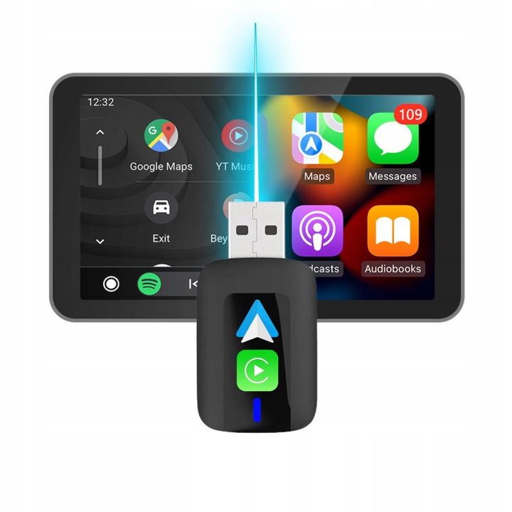 ADAPTER WI-FI USB - BEZPRZEWODOWY APPLE CARPLAY & ANDROID AUTO MAŁY PENDRIV
