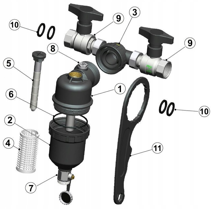 X-HOME FILTR MAGNETYCZNY 3/4" DN25 SEPARATOR ZANIECZYSZCZEŃ ODMULNIK C.O.