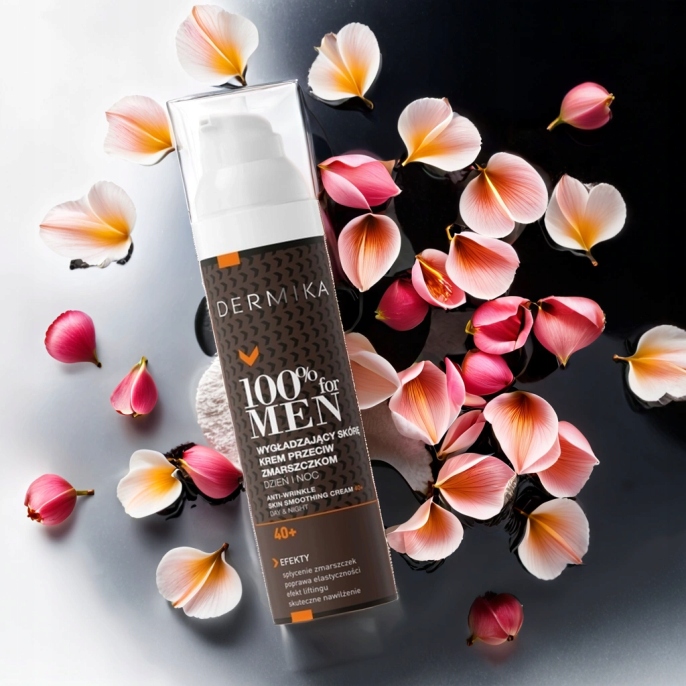 KREM DO TWARZY DLA MĘŻCZYZN 40+ DERMIKA 100% FOR MEN WYGŁADZAJĄCY 100ML