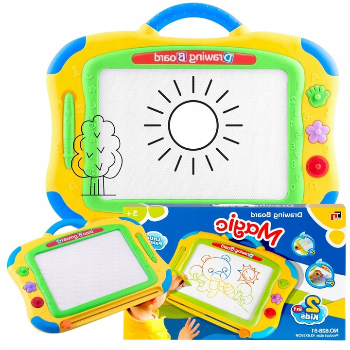 ZNIKOPIS TABLICA MAGNETYCZNA DO RYSOWANIA DLA DZIECI Z RYSIKIEM RICOKIDS