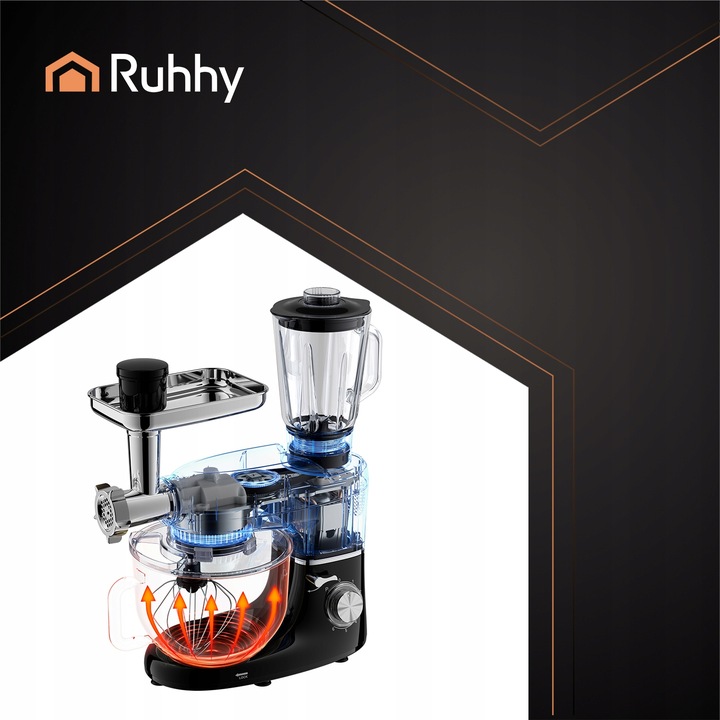 Robot Planetarny Kuchenny RUHHY z Blenderem Maszynka do Mielenia Mięsa 3w1