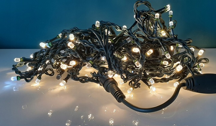 Kurtyna Świetlna LED 120 Sople Białe Ciepłe Flash Zewnętrzna IP44 8,7 m