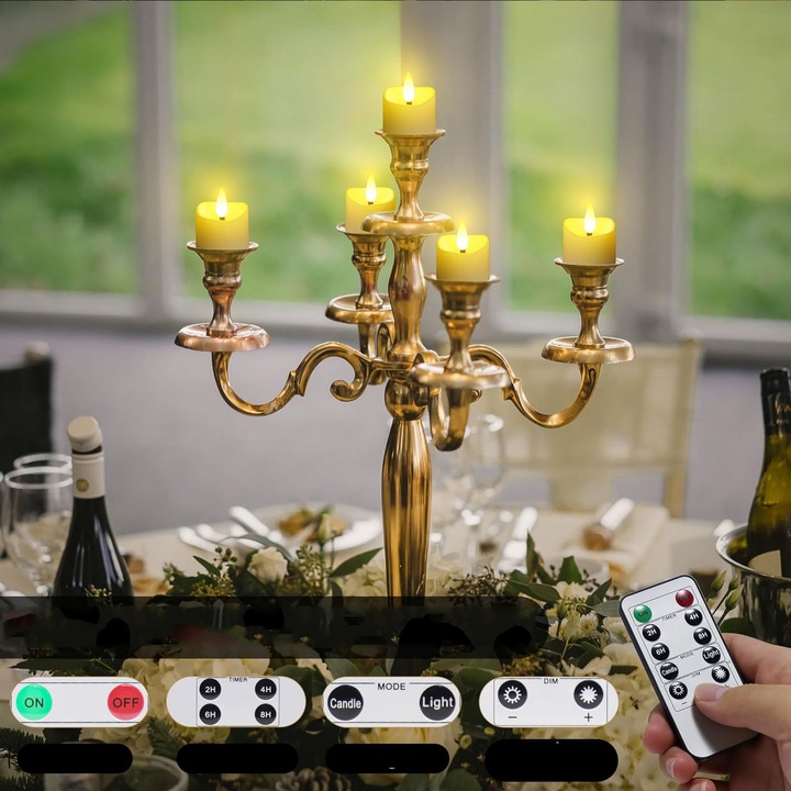 ZESTAW 6 ŚWIEC LED ŁADOWANE Z FUNKCJĄ TIMERA NA BOŻE NARODZENIE I HALLOWEEN