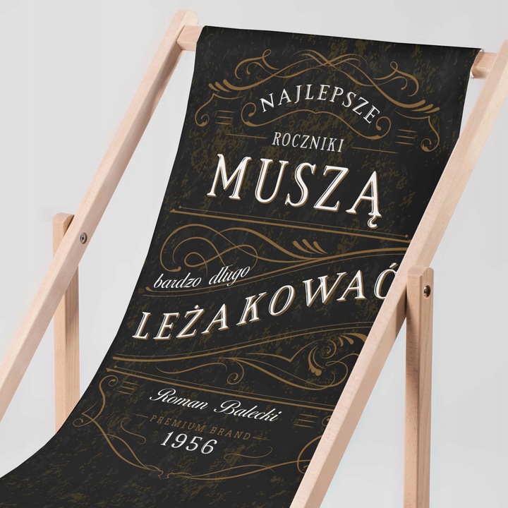 Leżak Personalizowany WHISKY Drewniany Prezent Na Urodziny Dla Faceta Taty