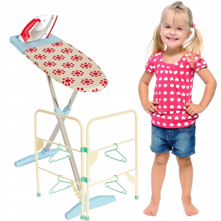 ŻELAZKO Z DESKĄ DO PRASOWANIA DLA DZIECI ZESTAW + SUSZARKA 60 CM CASDON