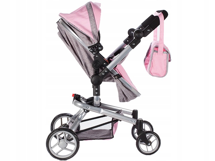 WÓZEK dla Lalek 2w1 Głęboki SPACERÓWKA GONDOLA Składany Princess + TORBA