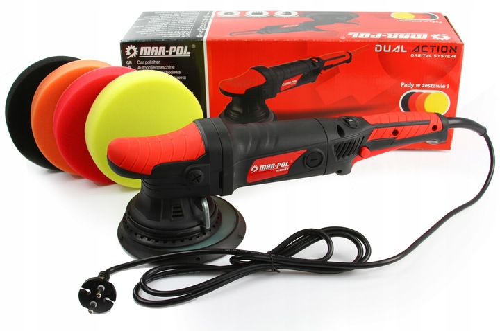 POLERKA SAMOCHODOWA szlifierka OSCYLACYJNA Z REGULACJĄ DUAL ACTION + GĄBKI