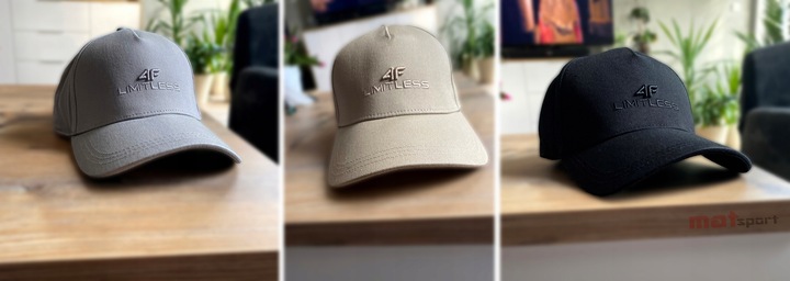 4F MĘSKA SPORTOWA CZAPKA Z DASZKIEM BEJSBOLÓWKA LIMITLESS BEŻ M