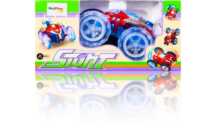 KASKADER SAMOCHÓD KOSMITA AKROBATA TWISTER AUTO STEROWANE DLA DZIECI PILOT