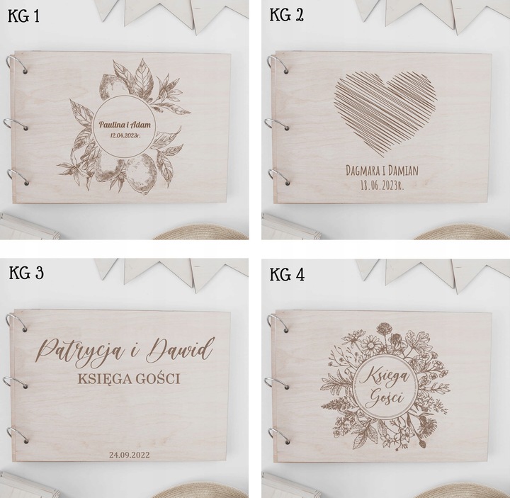 DREWNIANY ALBUM NA ZDJĘCIA PERSONALIZOWANY GRAWER