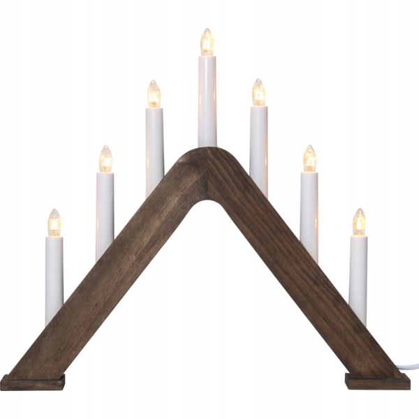 Świecznik adwentowy drewniany brązowy JARVE