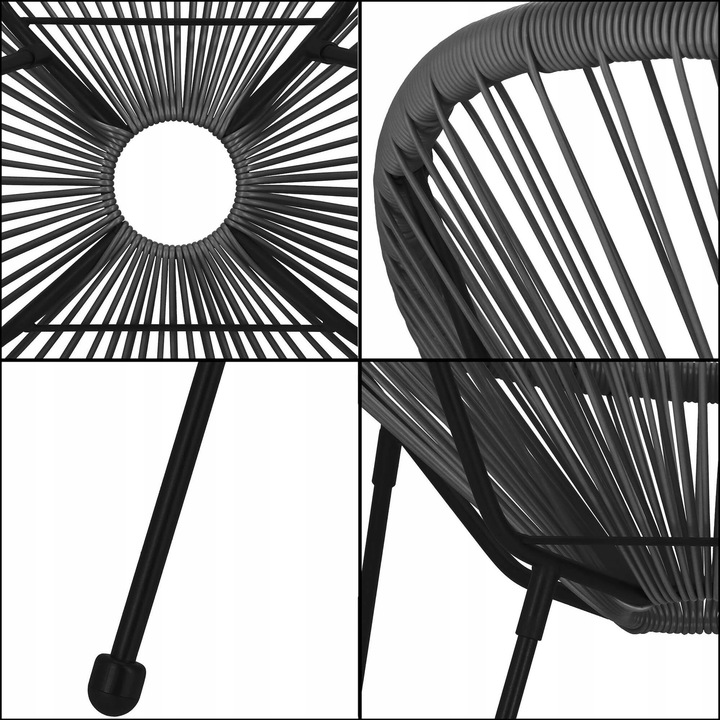 FOTEL OGRODOWY NA BALKON TARAS KRZESŁO OGRODOWE RATTAN ACAPULCO NOWOCZESNE