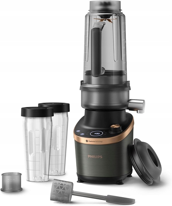 BLENDER KIELICHOWY Z MODUŁEM SOKOWIRÓWKI PHILIPS HR3770/10 +2 BIDONY TRITAN