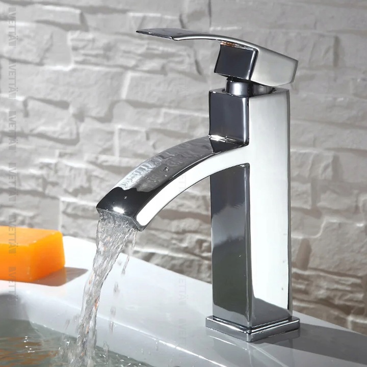 Bateria stojąca umywalkowa kran do umywalki zlewu chromowa niska VETTÄ