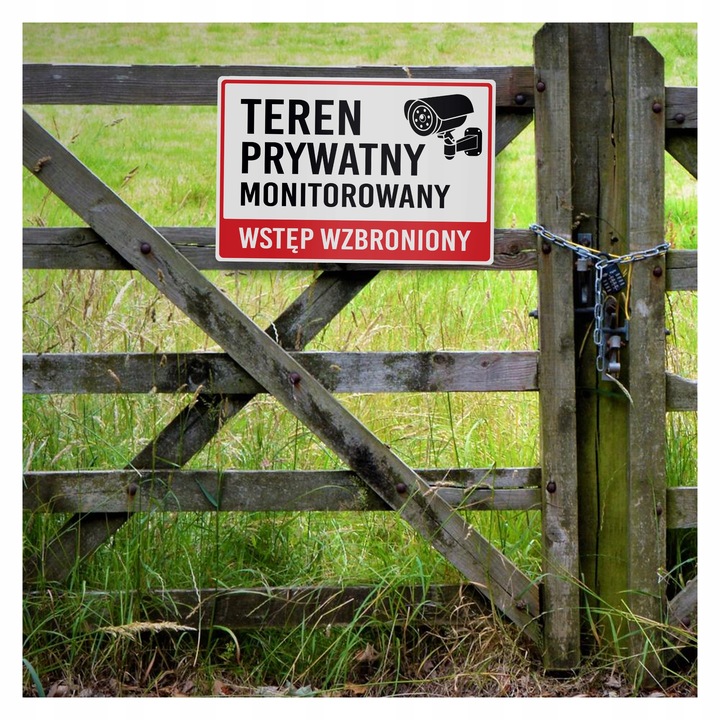Tabliczka Teren Prywatny Monitorowany Wstęp Wzbroniony PCV 20x30 - 3 sztuki