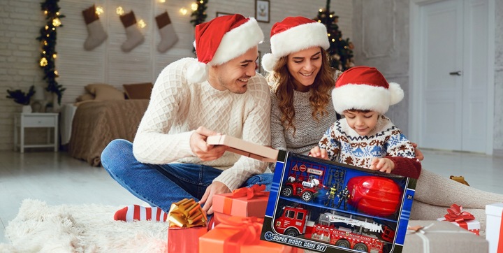 DUŻY Zestaw STRAŻ POŻARNA WÓZ STRAŻACKI STRAŻACY KASK QUAD AKCESORIA BOX